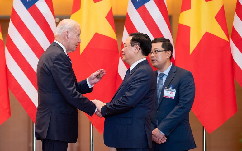 Chủ tịch Quốc hội Vương Đình Huệ hội kiến Tổng thống Hoa Kỳ Joe Biden