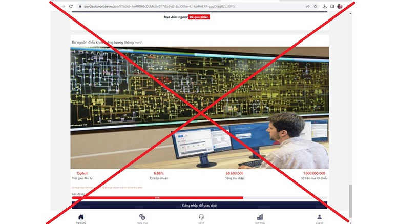 Tiếp tục xuất hiện trang web giả mạo thương hiệu EVN - Ảnh 1.