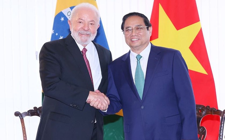 Thủ tướng Phạm Minh Chính hội đàm với Tổng thống Brazil Luiz Inacio Lula da Silva