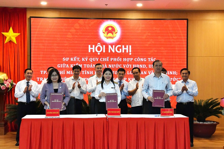 Kiểm toán ký quy chế phối hợp với TPHCM, Bình Dương, Tây Ninh, Long An- Ảnh 1.