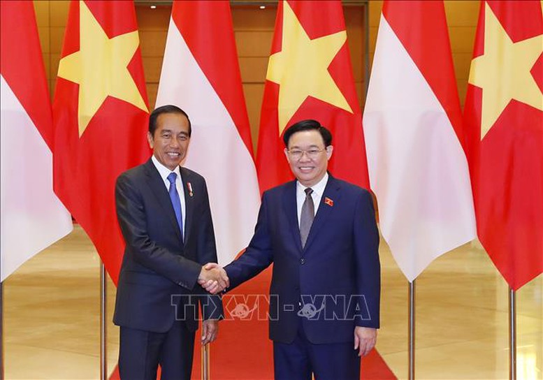 Chủ tịch Quốc hội Vương Đình Huệ hội kiến Tổng thống Indonesia Joko Widodo- Ảnh 1.