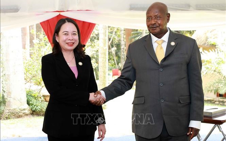 Phó Chủ tịch nước Võ Thị Ánh Xuân hội kiến Tổng thống Uganda Yoweri Museveni