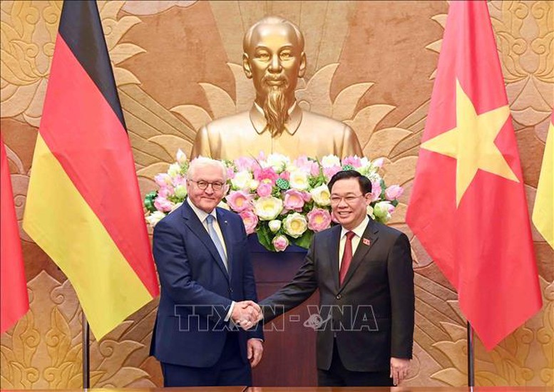 Chủ tịch Quốc hội Vương Đình Huệ hội kiến Tổng thống Đức Frank - Walter Steinmeier- Ảnh 1.