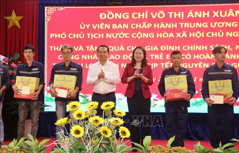 Phó Chủ tịch nước Võ Thị Ánh Xuân thăm, tặng quà Tết gia đình chính sách tại Long An- Ảnh 1.