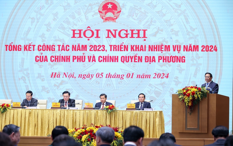 Hội nghị tổng kết công tác năm 2023, triển khai nhiệm vụ năm 2024 của Chính phủ và chính quyền địa phương