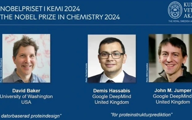 Nobel Hóa học 2024: Dùng AI 'giải mã' về protein