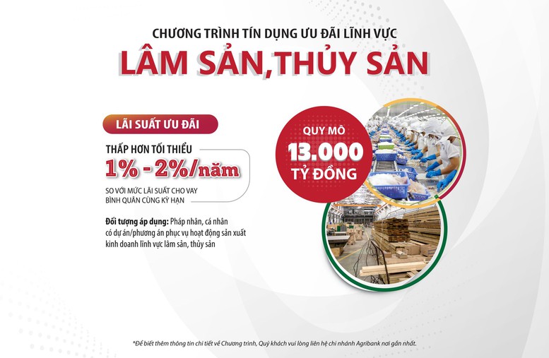 Agribank tăng quy mô tín dụng ưu đãi lĩnh vực lâm, thủy sản lên 13.000 tỷ đồng- Ảnh 1.