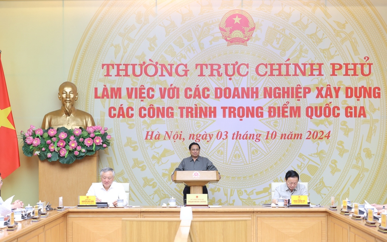 Thường trực Chính phủ làm việc với các doanh nghiệp xây dựng các công trình trọng điểm quốc gia