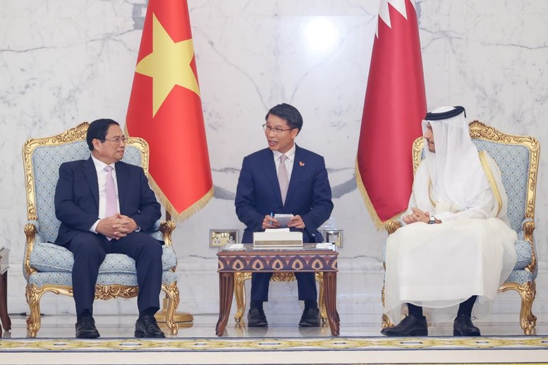 Thủ tướng Phạm Minh Chính hội đàm với Thủ tướng Qatar- Ảnh 2.