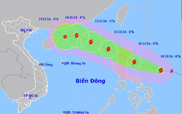 Ứng phó với bão TORAJI gần biển Đông