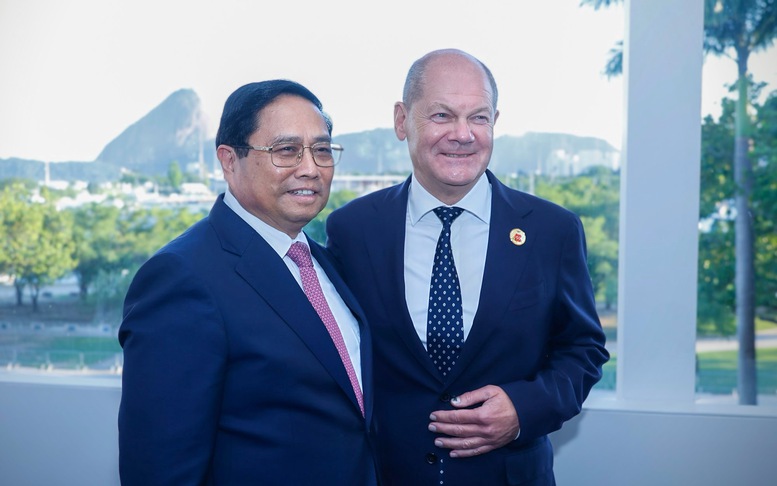 Thủ tướng Phạm Minh Chính gặp Thủ tướng Đức Olaf Scholz