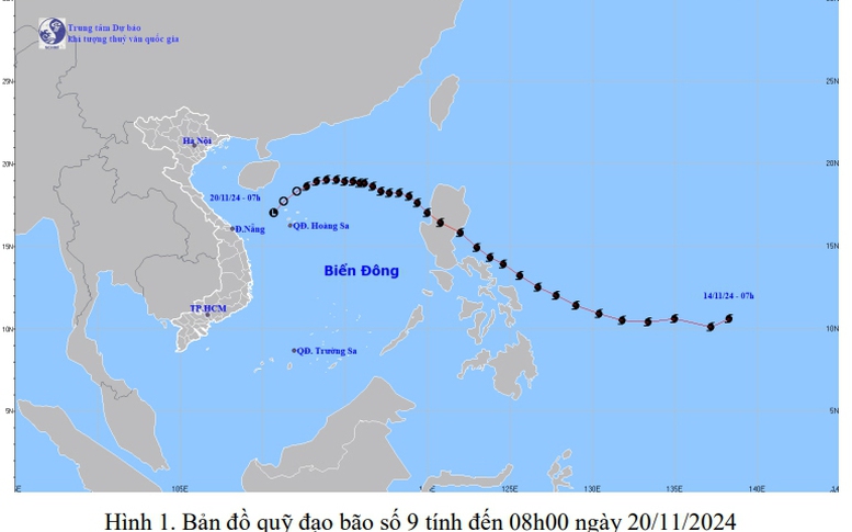 Trung tâm Dự báo khí tượng thủy văn phát bản tin cuối cùng về cơn bão số 9