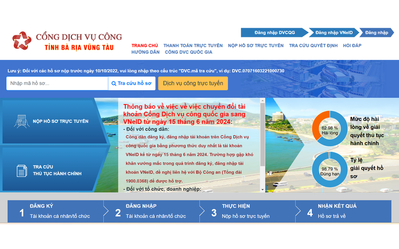 Bà Rịa - Vũng Tàu chính thức vận hành app dịch vụ công