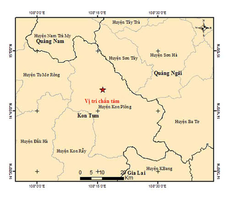 Liên tiếp 10 trận động đất xảy ra ở Kon Tum- Ảnh 1.