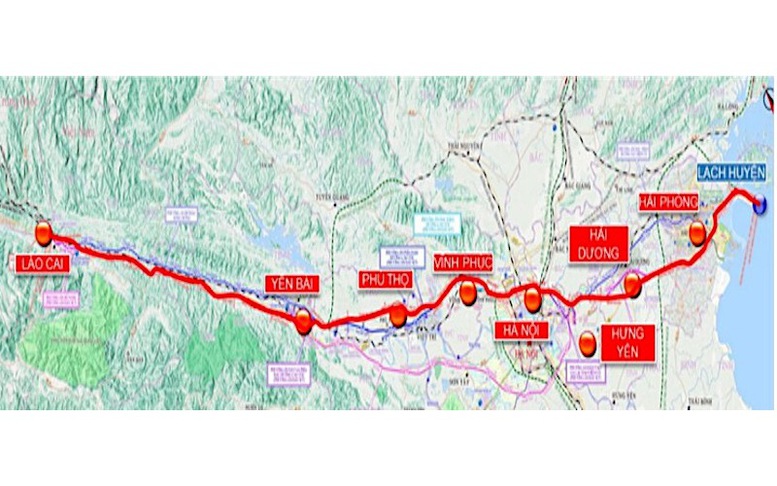 Tuyến đường sắt Lào Cai-Hà Nội - Hải Phòng - Quảng Ninh sẽ đi qua 10 tỉnh phía bắc
