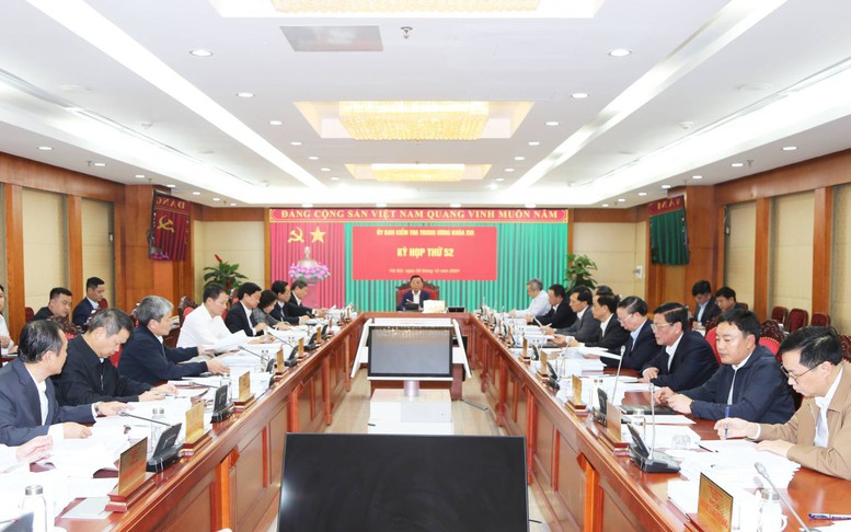 Thông cáo báo chí Kỳ họp thứ 52 của Ủy ban Kiểm tra Trung ương