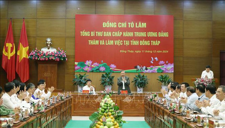 Tổng Bí thư Tô Lâm: Xây dựng tỉnh Đồng Tháp phát triển trong nhóm dẫn đầu vùng Đồng bằng sông Cửu Long- Ảnh 2.