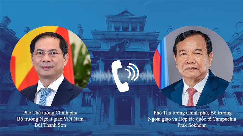 Phó Thủ tướng Bùi Thanh Sơn điện đàm với Phó Thủ tướng, Bộ trưởng Ngoại giao và Hợp tác quốc tế Campuchia Prak Sokhonn- Ảnh 1.