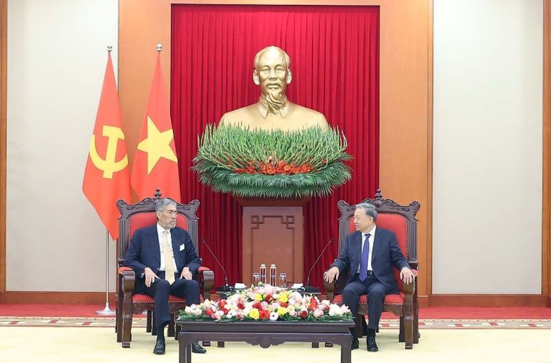 Tổng Bí thư Tô Lâm tiếp Tổng Bí thư Đảng Phong trào Cánh tả Thống nhất Dominicana