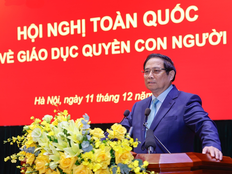 Thủ tướng Phạm Minh Chính chủ trì Hội nghị toàn quốc về giáo dục quyền con người- Ảnh 1.