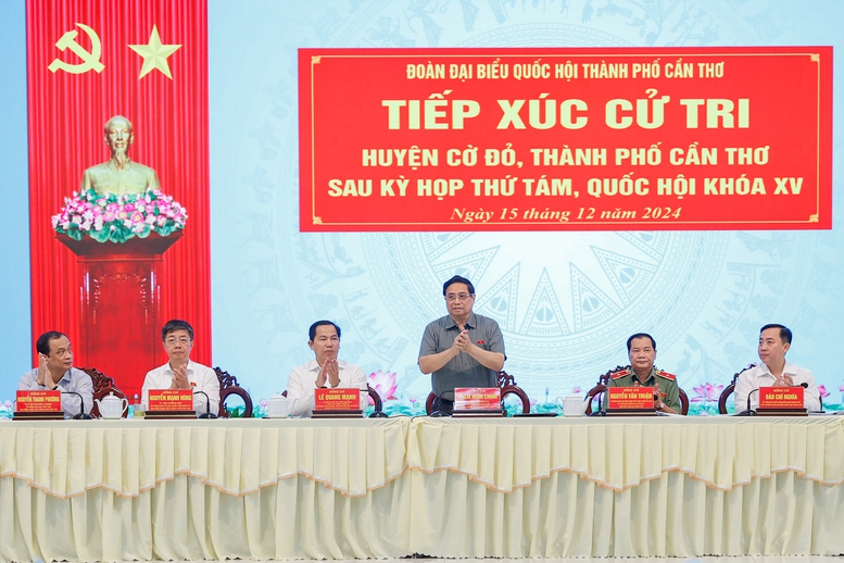 Thủ tướng tiếp xúc cử tri Cần Thơ sau kỳ họp thứ 8, Quốc hội khóa XV- Ảnh 1.