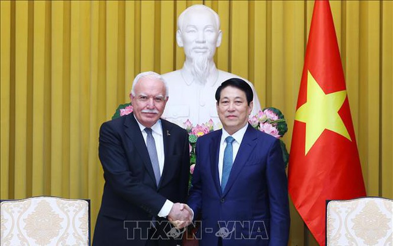 Chủ tịch nước Lương Cường tiếp Đặc phái viên của Tổng thống Palestine