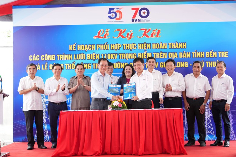 EVNSPC triển khai nhiều dự án điện quan trọng tại tỉnh Bến Tre- Ảnh 1.