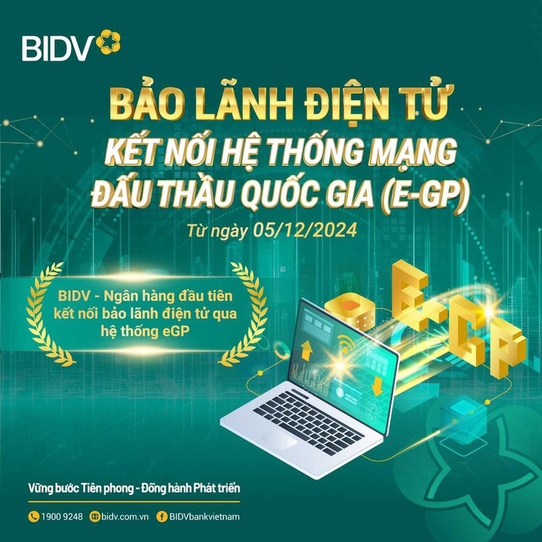 BIDV kết nối Hệ thống mạng đấu thầu quốc gia triển khai bảo lãnh điện tử- Ảnh 1.