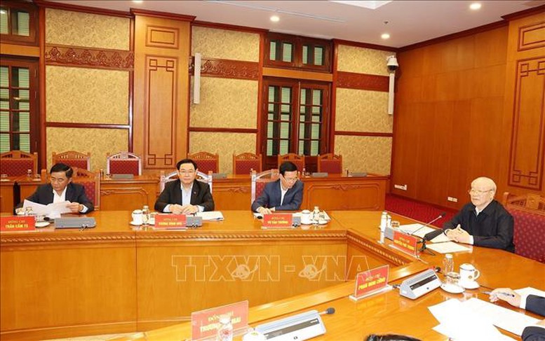 Tổng Bí thư Nguyễn Phú Trọng chủ trì họp Tiểu ban Nhân sự Đại hội XIV của Đảng- Ảnh 4.