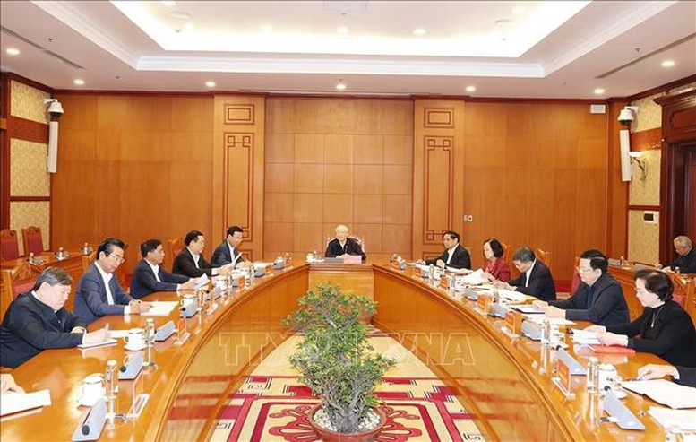 Tổng Bí thư Nguyễn Phú Trọng chủ trì họp Tiểu ban Nhân sự Đại hội XIV của Đảng- Ảnh 3.