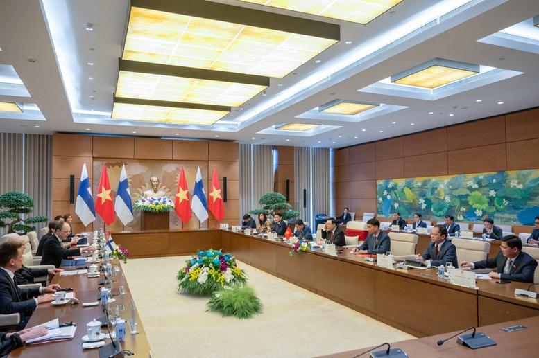 Chủ tịch Quốc hội Vương Đình Huệ đón, hội đàm với Chủ tịch Quốc hội Phần Lan Jussi Halla-aho- Ảnh 3.