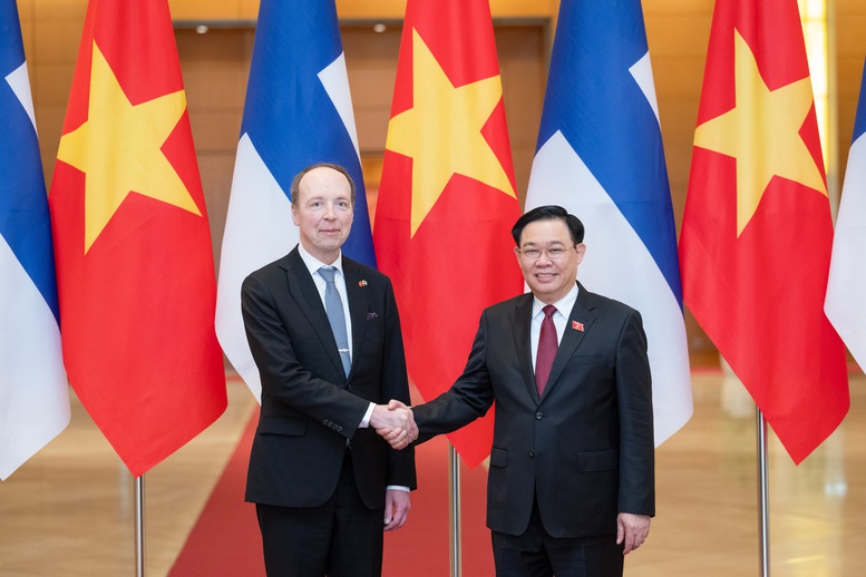 Chủ tịch Quốc hội Vương Đình Huệ đón, hội đàm với Chủ tịch Quốc hội Phần Lan Jussi Halla-aho- Ảnh 2.