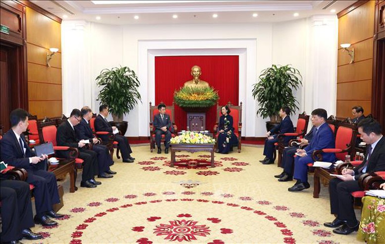 Thường trực Ban Bí thư tiếp Đoàn đại biểu Đảng Lao động Triều Tiên- Ảnh 2.
