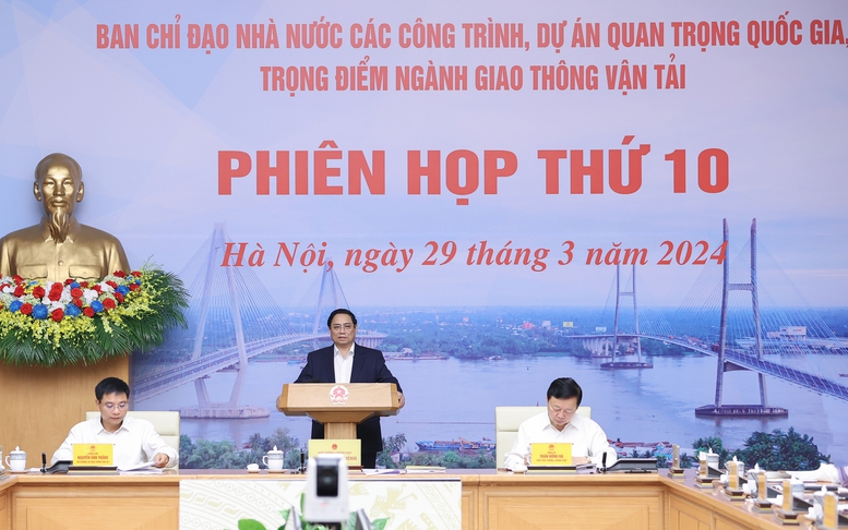 Thủ tướng chủ trì phiên họp thứ 10 Ban Chỉ đạo các công trình trọng điểm GTVT