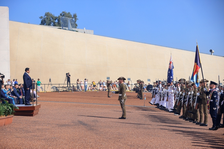 Lễ đón Thủ tướng Phạm Minh Chính thăm chính thức Australia theo nghi thức trọng thể nhất- Ảnh 5.