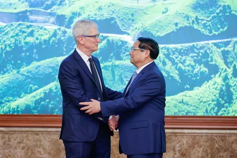 Thủ tướng Phạm Minh Chính tiếp CEO Tim Cook của tập đoàn Apple- Ảnh 1.