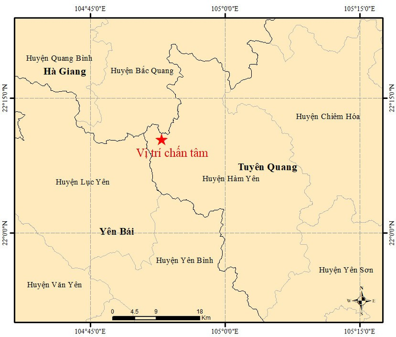 Xảy ra động đất 4 độ Richter tại Tuyên Quang- Ảnh 1.