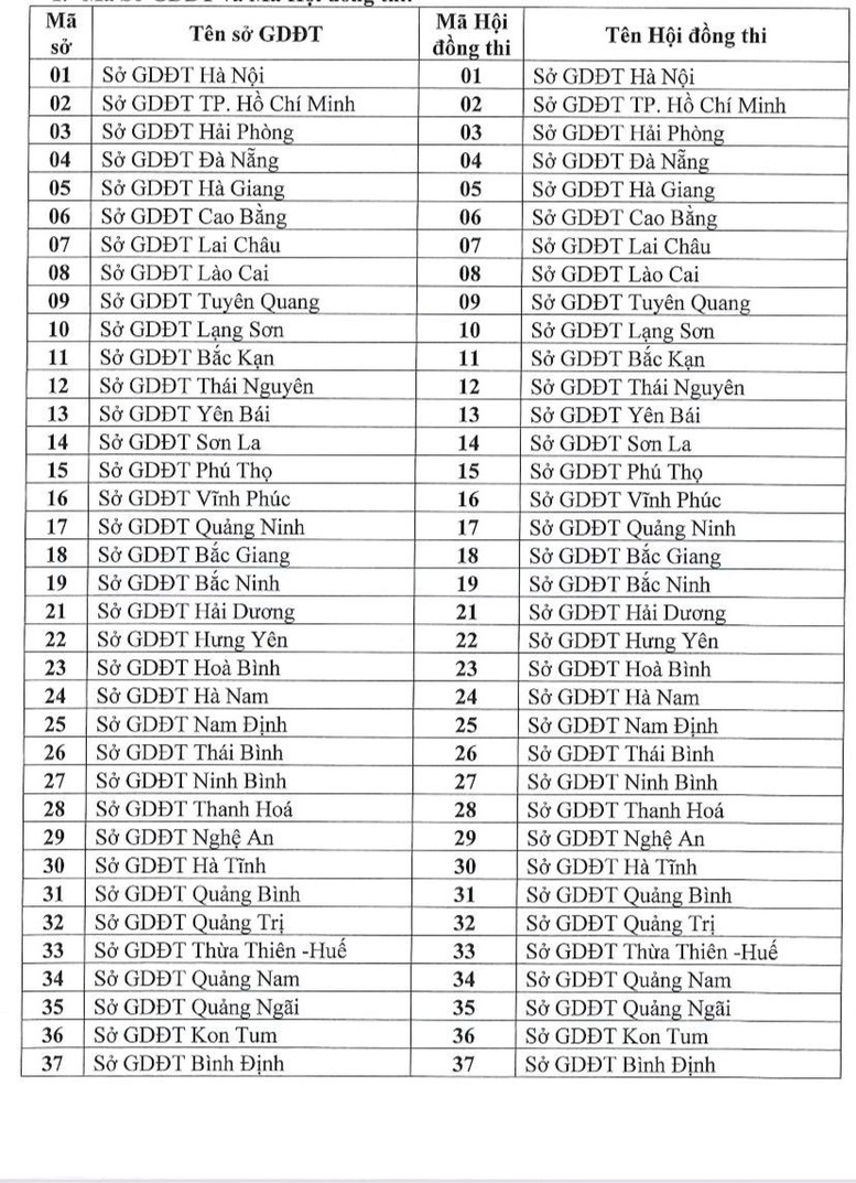 Tuyển sinh 2024: Toàn quốc có 65 mã hội đồng thi tốt nghiệp THPT- Ảnh 2.