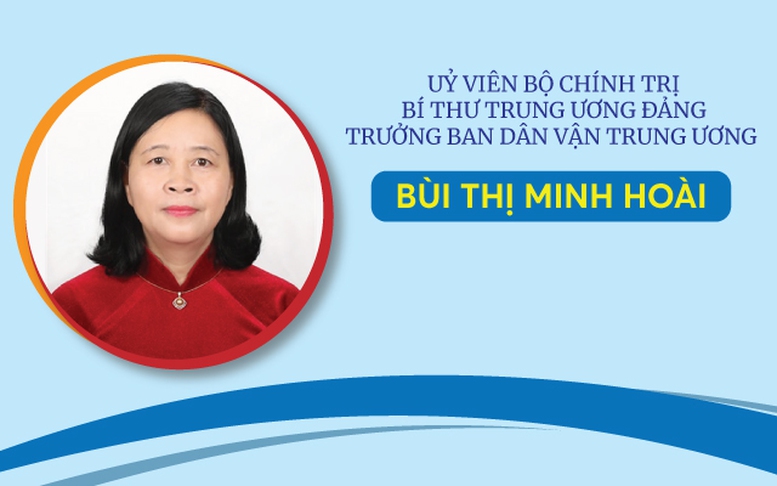 [INFOGRAPHICS] Tiểu sử tân Uỷ viên Bộ Chính trị Bùi Thị Minh Hoài