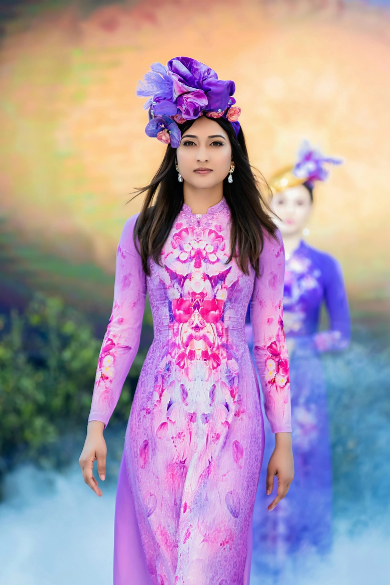 Ấn tượng áo dài Đỗ Trịnh Hoài Nam trên sàn diễn thời trang Hoa Kỳ- Ảnh 10.