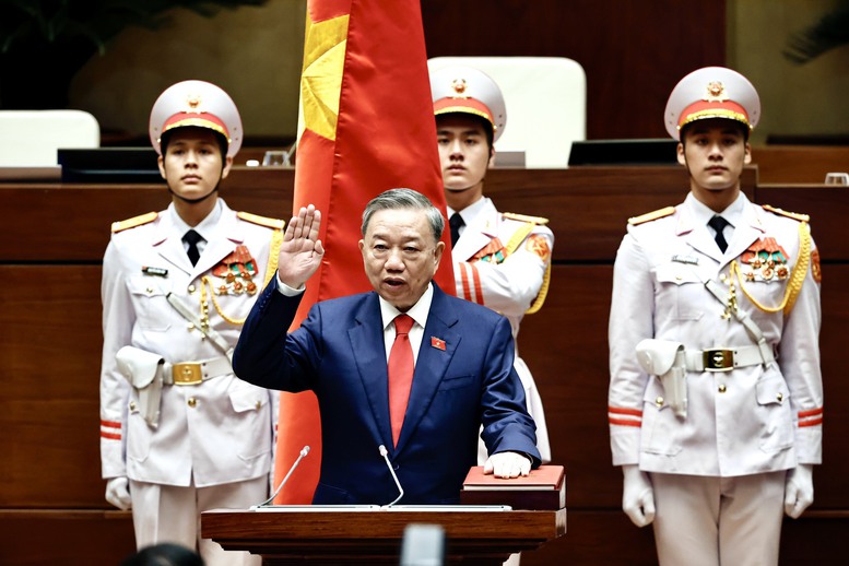 Tân Chủ tịch nước Tô Lâm tuyên thệ, phát biểu nhậm chức- Ảnh 1.