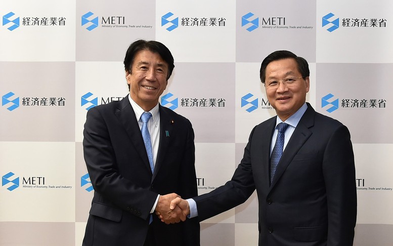 Phó Thủ tướng Lê Minh Khái tiếp các đối tác Nhật Bản.