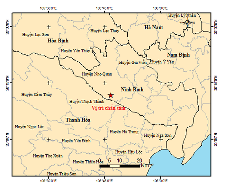 Động đất 3,4 độ Richter tại tỉnh Ninh Bình- Ảnh 1.