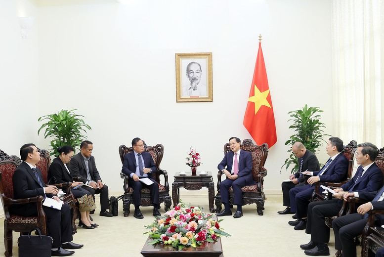 Phó Thủ tướng Lê Minh Khái tiếp Bộ trưởng Bộ Tài chính Lào- Ảnh 3.