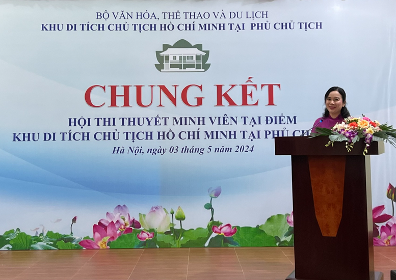 Chung kết hội thi ‘Thuyết minh viên tại điểm Khu Di tích Chủ tịch Hồ Chí Minh tại Phủ Chủ tịch’- Ảnh 1.