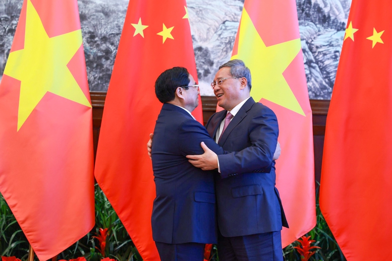 Thủ tướng Phạm Minh Chính hội đàm với Thủ tướng Trung Quốc Lý Cường- Ảnh 1.