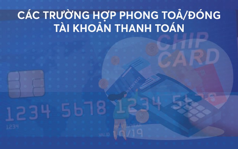 Infographics: Các trường hợp phong toả/đóng tài khoản thanh toán