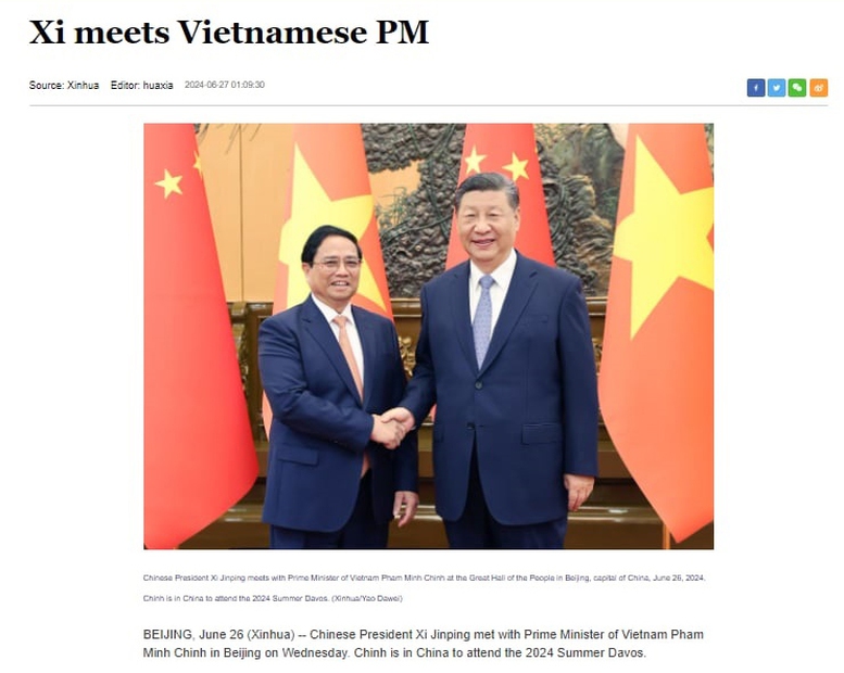 Truyền thông Trung Quốc đồng loạt đưa tin về chuyến công tác của Thủ tướng Phạm Minh Chính- Ảnh 1.