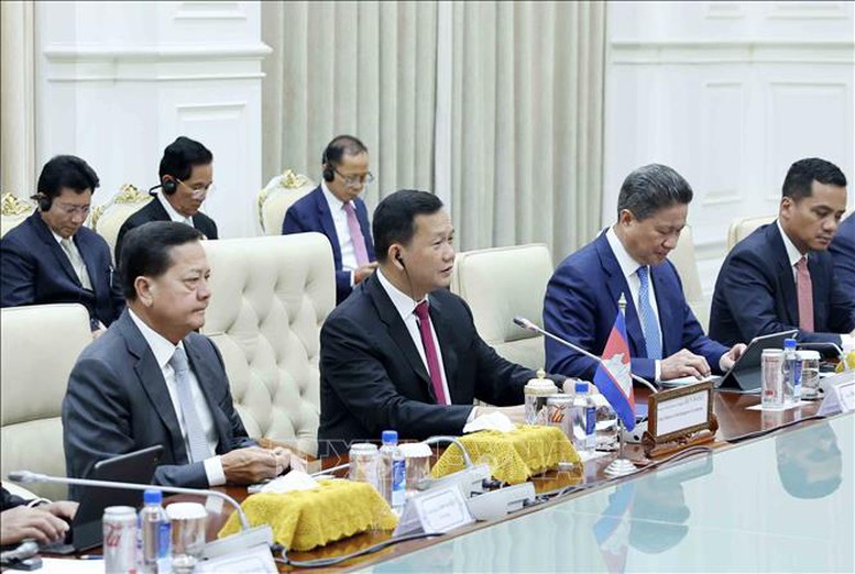 Chủ tịch nước Tô Lâm hội đàm với Thủ tướng Campuchia Hun Manet- Ảnh 4.