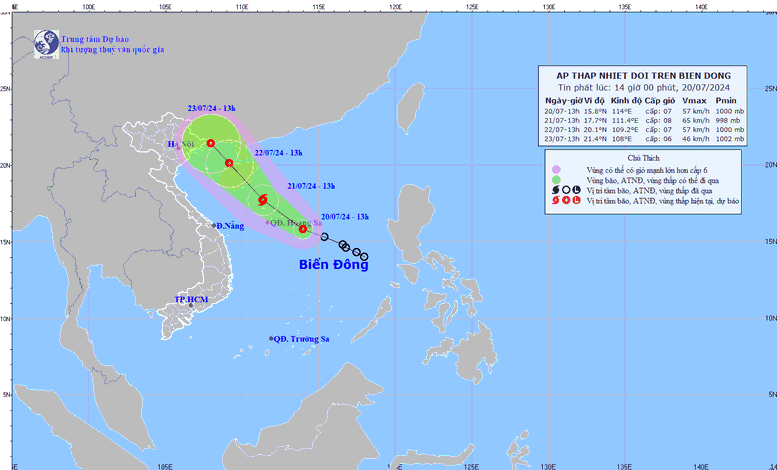 Áp thấp nhiệt đới trên Biển Đông có thể mạnh lên thành bão- Ảnh 1.